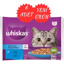 Whiskas Balık Favorileri Somonlu Ton Balıklı 4X85 gr (6 Adet)