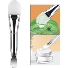 Vanmbo Yüz Lekelenmiş Çamur Kil Kozmetik Silikon Çubuk Için Çift Kafa Man Yapımı Fiber Maske Fırçalar (Yurt Dışından)