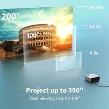 Wewatch Wifi ve Bluetooth Özellikli 4K 400 Ansı 18500LM Projektör