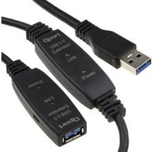 Qport Q-UZ3100 USB 3.0 10 Metre Aktif Uzatma Kablosu Repeaterlı