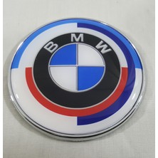 BMW 50. Yıl Bmw Kaput Bagaj Arması 82MM, Bmw 50. Yıl Kaput Bagaj Logosu 82MM, 7-288-752