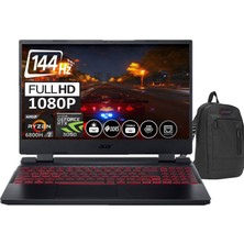 Acer Nitro 5 AN515-46 Amd RYZEN7-6800H 64GB Ddr5 Ram 512GB SSD 4gb Geforce RTX3050 15.6 Inç Fhd 144 Hz WINDOWS11HOME Taşınabilir Bilgisayar NHQGXEY00316+ZETTAÇANTA