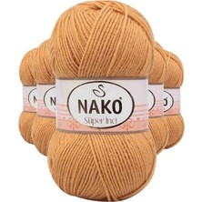 Nako 5 Adet Süper İnci El Örgü İpi 100 gr Altuni 294