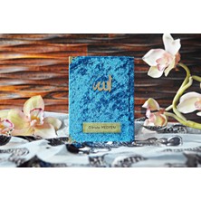 Medrese Yayınları Kadife Yasin Cüzü 20'li  Şamua Kagıt 12X16 cm 128 Sayfa Petrol Sesli Dogum Cenaze Mevlit Hediyesi