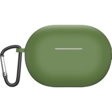 Gpack Huawei Freebuds Pro 2 Kılıf Mat Silikon Soft Kancalı Sf7 Koyu Yeşil