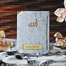 Medrese Yayınları Kadife Yasin Cüzü  Şamua Kagıt 12X16 cm 128 Sayfa Gri  Sesli Dinleme Dogum Cenaze Mevlit Hediyesi