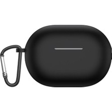 Case Street Huawei Freebuds Pro 2 Kılıf Mat Silikon Soft Kancalı Sf7 Siyah