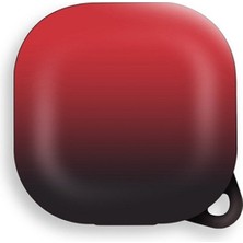 Case Street Samsung Galaxy Buds Live Kılıf Kancalı Çift Renk Sert Plastik Sf8 Kırmızı