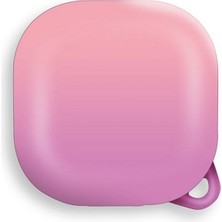 Smcase Samsung Galaxy Buds Pro Kılıf Kancalı Çift Renk Sert Plastik Sf8 Pembe