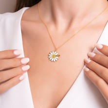 Nida Jewelry 925 Ayar Gümüş Papatya Isim Kolye