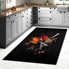 Rovigo Home Dijital Baskı Yıkanabilir Kaymaz Taban Mutfak Halısı RVG2086-SD129