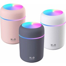 H2o Hava Nemlendirici Oda Araç Aroma Difüzörü Buhar Makinesi Işıklı  H2O