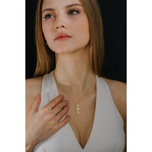 Nida Jewelry 925 Ayar Gümüş Ankh Kolye