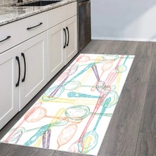 Rovigo Home Dijital Baskı Yıkanabilir Kaymaz Taban Mutfak Halısı RVG2092-SD034