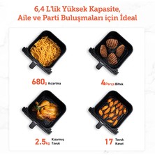 Cosori Sıcak Hava Fritözü Ikili Isıtma Sistemi, 6.4 L