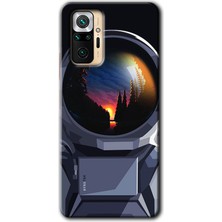 MRC İletişim Xiaomi Redmi Note 10 Pro Kılıf Hd Desen Baskılı Arka Kapak - Astronot