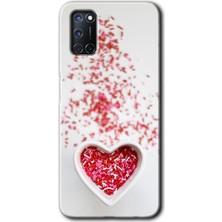 MRC İletişim Oppo A72 Kılıf Hd Desen Baskılı Arka Kapak - Kalpli Şekerleme