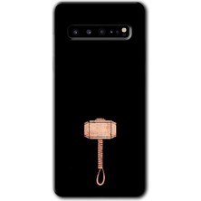 MRC İletişim Samsung Galaxy S10 Plus Kılıf Hd Desen Baskılı Arka Kapak - Thor Çekiç