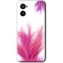 MRC İletişim Oppo Reno 3 Kılıf Hd Desen Baskılı Arka Kapak - Pembe Tüy