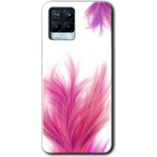 MRC İletişim Realme 8 Pro Kılıf Hd Desen Baskılı Arka Kapak - Pembe Tüy