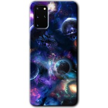 MRC İletişim Samsung Galaxy S20 Plus Kılıf Hd Desen Baskılı Arka Kapak - Gezegen Karışımı
