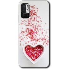 MRC İletişim Poco M3 Pro Kılıf Hd Desen Baskılı Arka Kapak - Kalpli Şekerleme