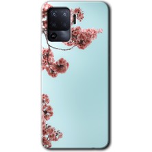 MRC İletişim Oppo Reno 5 Lite Kılıf Hd Desen Baskılı Arka Kapak - Japon Çiçeği