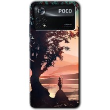 MRC İletişim Poco X4 Pro Kılıf Hd Desen Baskılı Arka Kapak - Yalnız Savaşcı