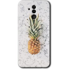 MRC İletişim Huawei Mate 20 Lite Kılıf Hd Desen Baskılı Arka Kapak - Ananas