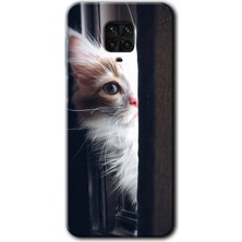 MRC İletişim Xiaomi Redmi Note 9 Pro Kılıf Hd Desen Baskılı Arka Kapak - Kedi Bakışı