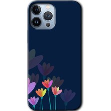 MRC İletişim Apple iPhone 13 Pro Kılıf Hd Desen Baskılı Arka Kapak - Çizim Çiçekleri