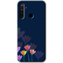 MRC İletişim Realme 5i Kılıf Hd Desen Baskılı Arka Kapak - Çizim Çiçekleri