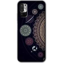 MRC İletişim Poco M3 Pro Kılıf Hd Desen Baskılı Arka Kapak - Gezegen Döngüsü