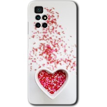 MRC İletişim Xiaomi Redmi 10 Kılıf Hd Desen Baskılı Arka Kapak - Kalpli Şekerleme