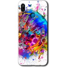 MRC İletişim Huawei P20 Lite Kılıf Hd Desen Baskılı Arka Kapak - 4K Clock