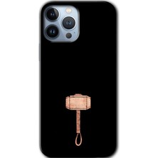 MRC İletişim Apple iPhone 13 Pro Kılıf Hd Desen Baskılı Arka Kapak - Thor Çekiç