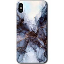MRC İletişim Apple iPhone Xs Max Kılıf Hd Desen Baskılı Arka Kapak - Otantik Mermer