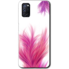 MRC İletişim Oppo A72 Kılıf Hd Desen Baskılı Arka Kapak - Pembe Tüy