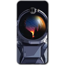 MRC İletişim Samsung Galaxy C9 Pro Kılıf Hd Desen Baskılı Arka Kapak - Astronot