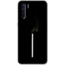 MRC İletişim Oppo A91 Kılıf Hd Desen Baskılı Arka Kapak - Sönmüş Kibrit
