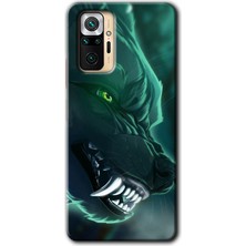 MRC İletişim Xiaomi Redmi Note 10 Pro Kılıf Hd Desen Baskılı Arka Kapak - Yeşil Kurt
