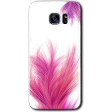 MRC İletişim Samsung Galaxy S7 Edge Kılıf Hd Desen Baskılı Arka Kapak - Pembe Tüy