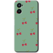 MRC İletişim Oppo A96 Kılıf Hd Desen Baskılı Arka Kapak - Kiraz Berry