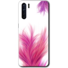 MRC İletişim Oppo A91 Kılıf Hd Desen Baskılı Arka Kapak - Pembe Tüy
