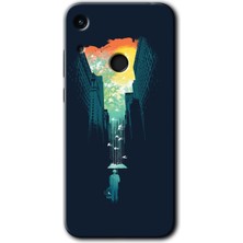 MRC İletişim Honor 8A Kılıf Hd Desen Baskılı Arka Kapak - City Bird Sky