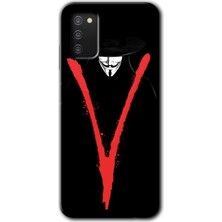 MRC İletişim Samsung Galaxy A03S Kılıf Hd Desen Baskılı Arka Kapak - V For