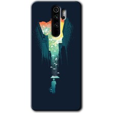 MRC İletişim Xiaomi Redmi Note 8 Pro Kılıf Hd Desen Baskılı Arka Kapak - City Bird Sky