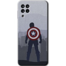 MRC İletişim Samsung Galaxy M32 Kılıf Hd Desen Baskılı Arka Kapak - Captain Avenger