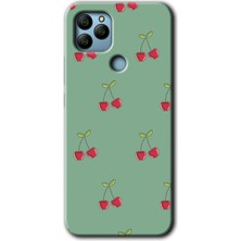 MRC İletişim General Mobile Gm 22 Kılıf Hd Desen Baskılı Arka Kapak - Kiraz Berry