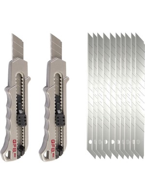 Gfb 2 Adet Metal Maket Bıçağı + 10 Adet Yedek Uç